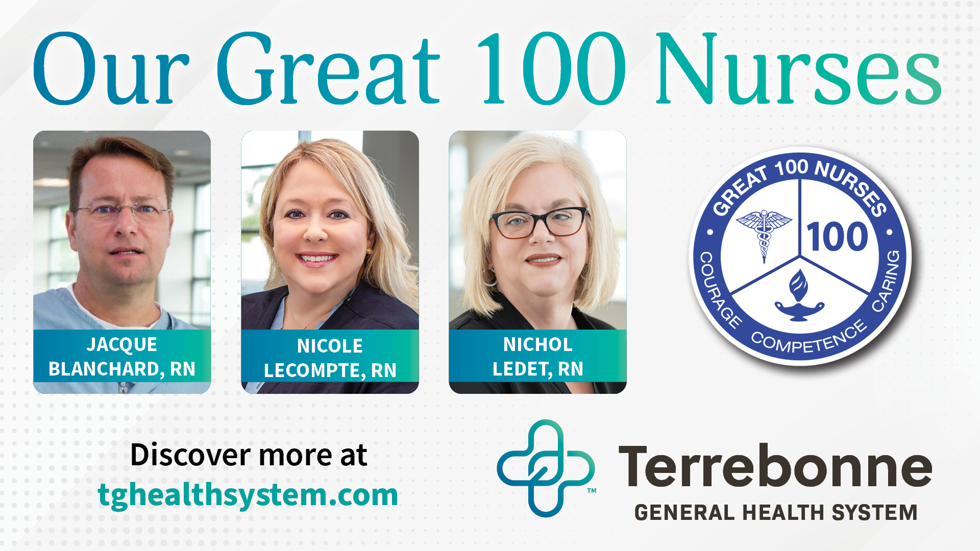 Three Terrebonne General Health System Nurses Named to the 2024 Great